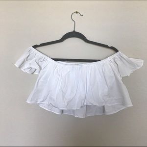 Zara off the shoulder crop top
