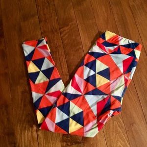 LuLaRoe OS leggings, geometric print