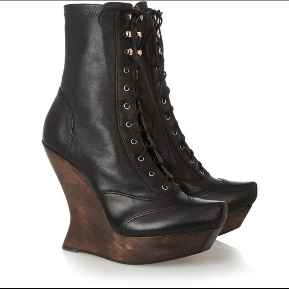 Black Alexander McQueen Victoria Heels/Wedges 40