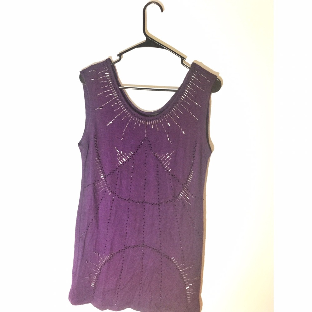 Beaded Purple Top/Dress 💜