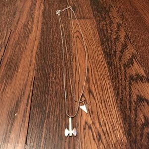 Rachel Roy Gold & silver arrow and hammer necklace