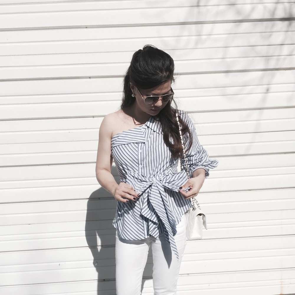 Trendy one shoulder top!