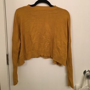 Yellow Silence and Noise Crop Top