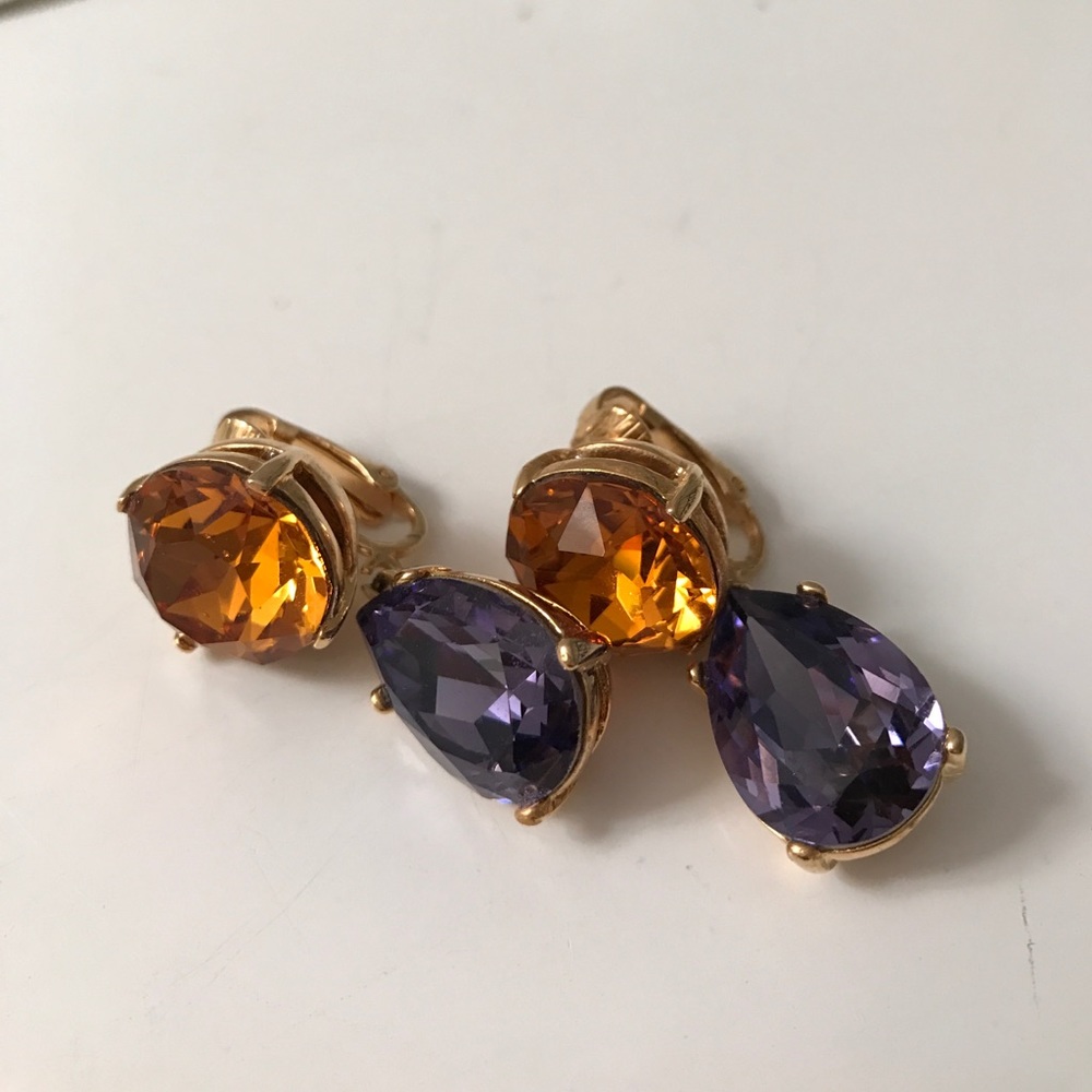 Kenneth Jay Lane drop earrings.