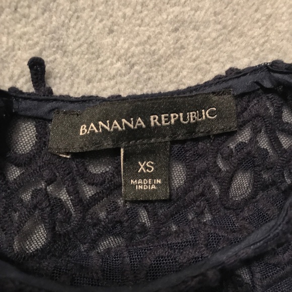 Banana Republic Blue Teardrop Lace Top - Picture 3 of 4