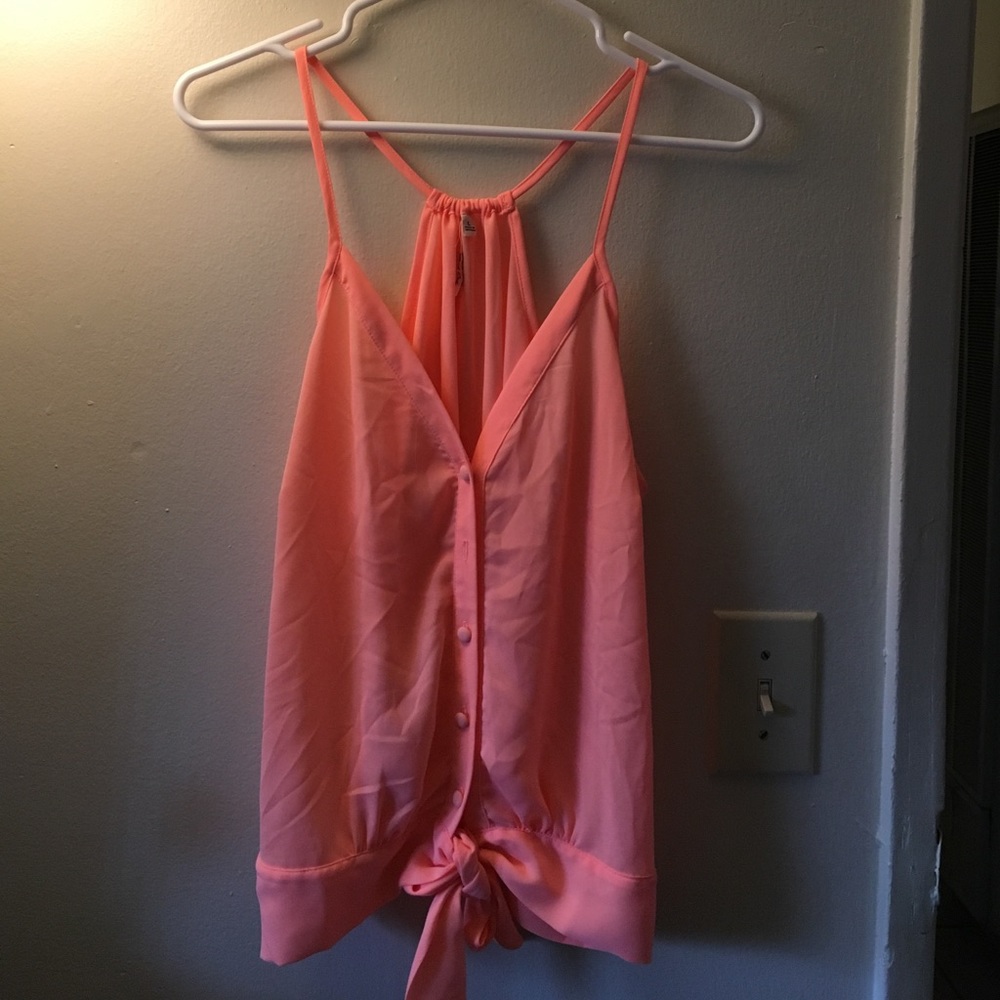 Neon orange tank top