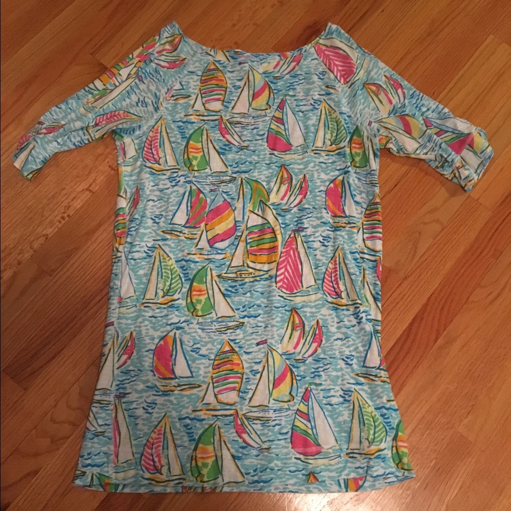 Lilly Pulitzer You Gotta Regatta 3/4 Sleeve Dress