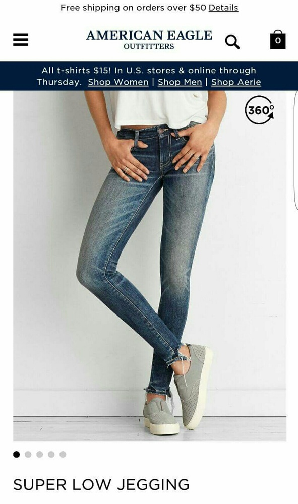 American eagle womens jeans size 8 long