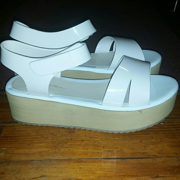 White Platform Sandals - Picture 2 of 2