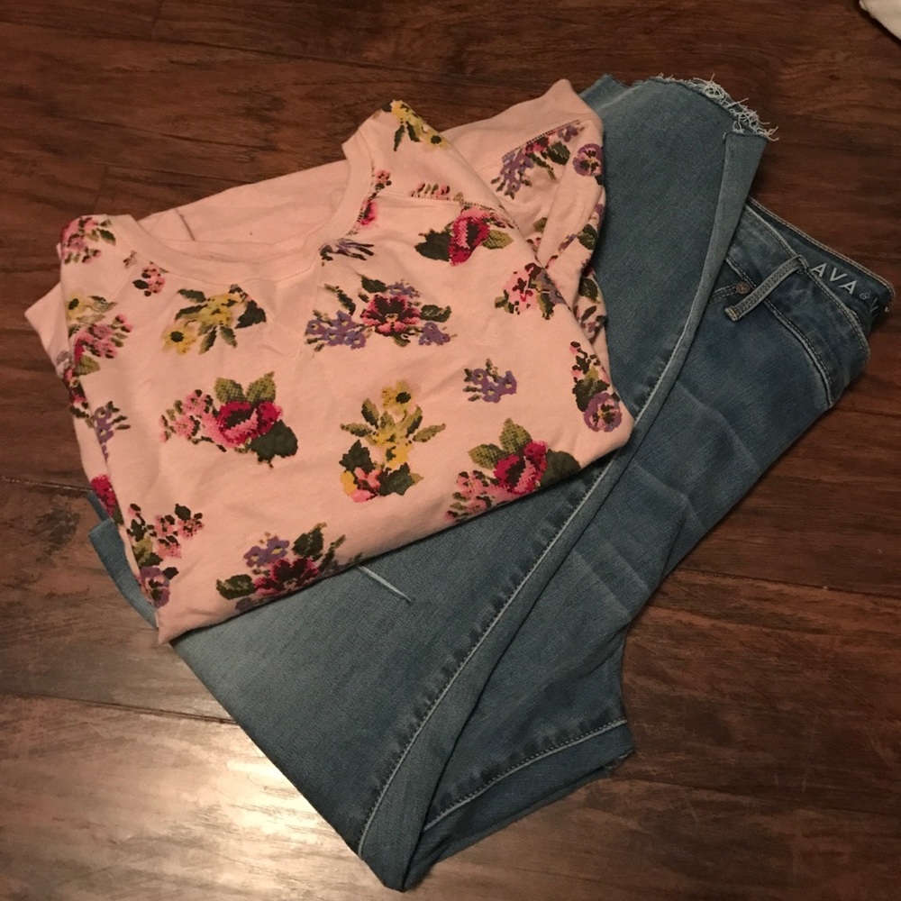 Long sleeve floral shirt