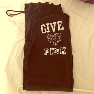PINK Victoria Secret velour sweatpants