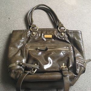 Glossy oliver green  purse
