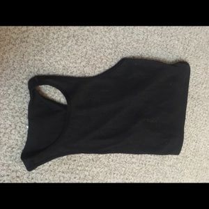 black cross back crop top