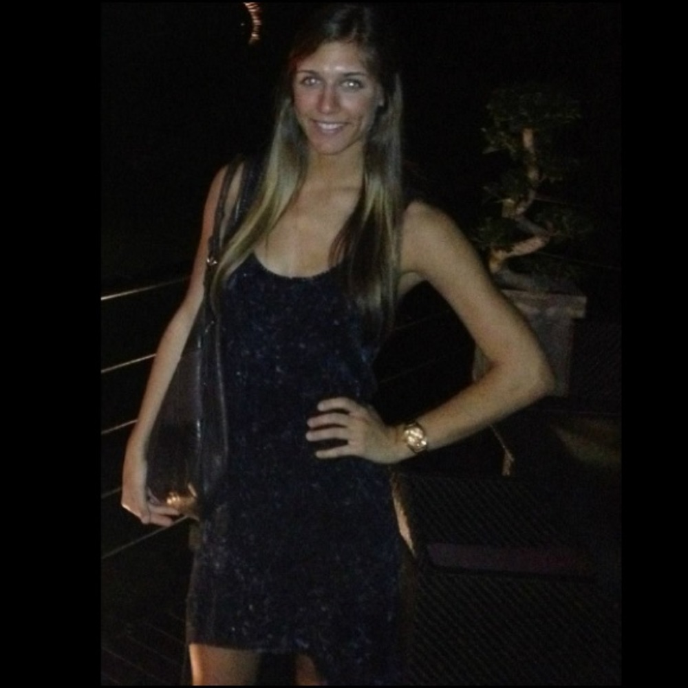 UO Marbled High-Low Maxi Dress