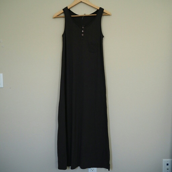 VIS Charcoal Grey Maxi Dress - Picture 2 of 3