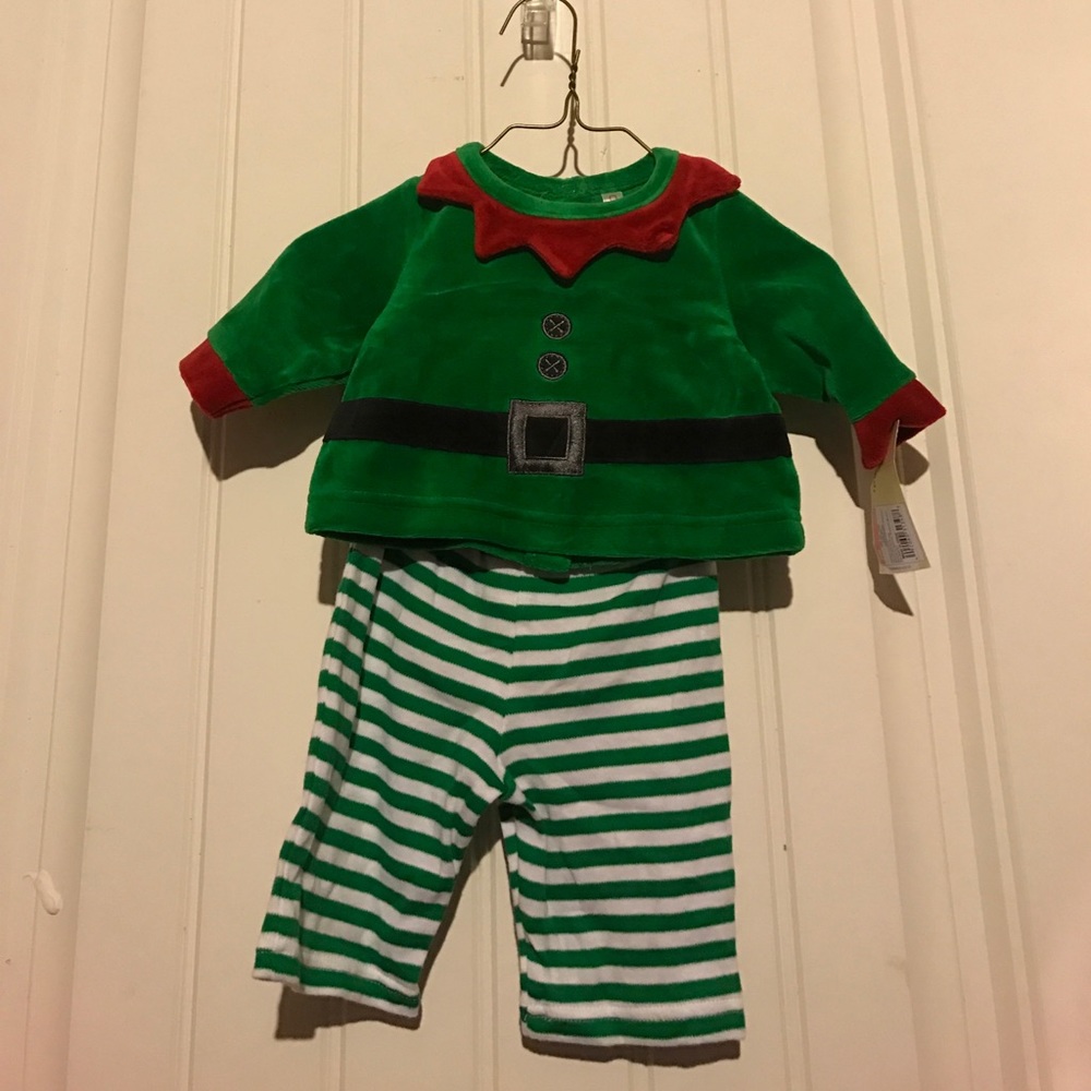 Cherokee Christmas elf outfit newborn size NWT
