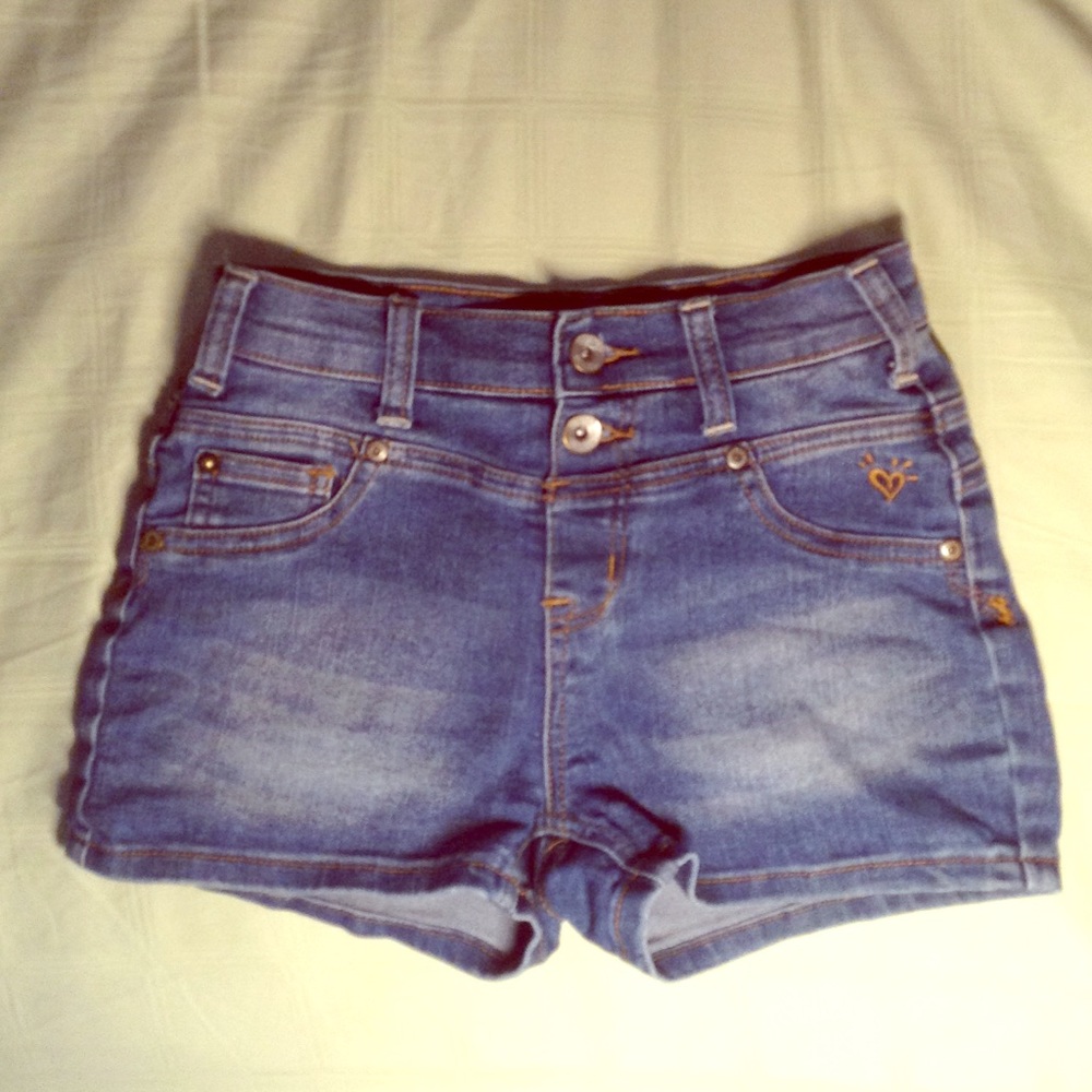 high waisted jean shorts