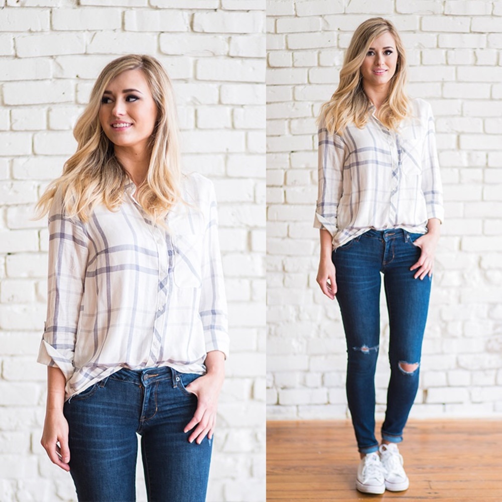 *SALE* Boyfriend Plaid Button Down