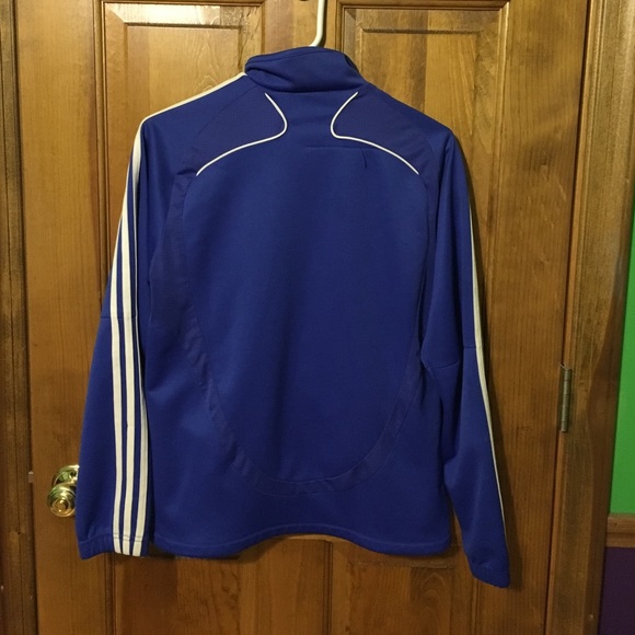Adidas women's soccer jacket blue large - Picture 2 of 2