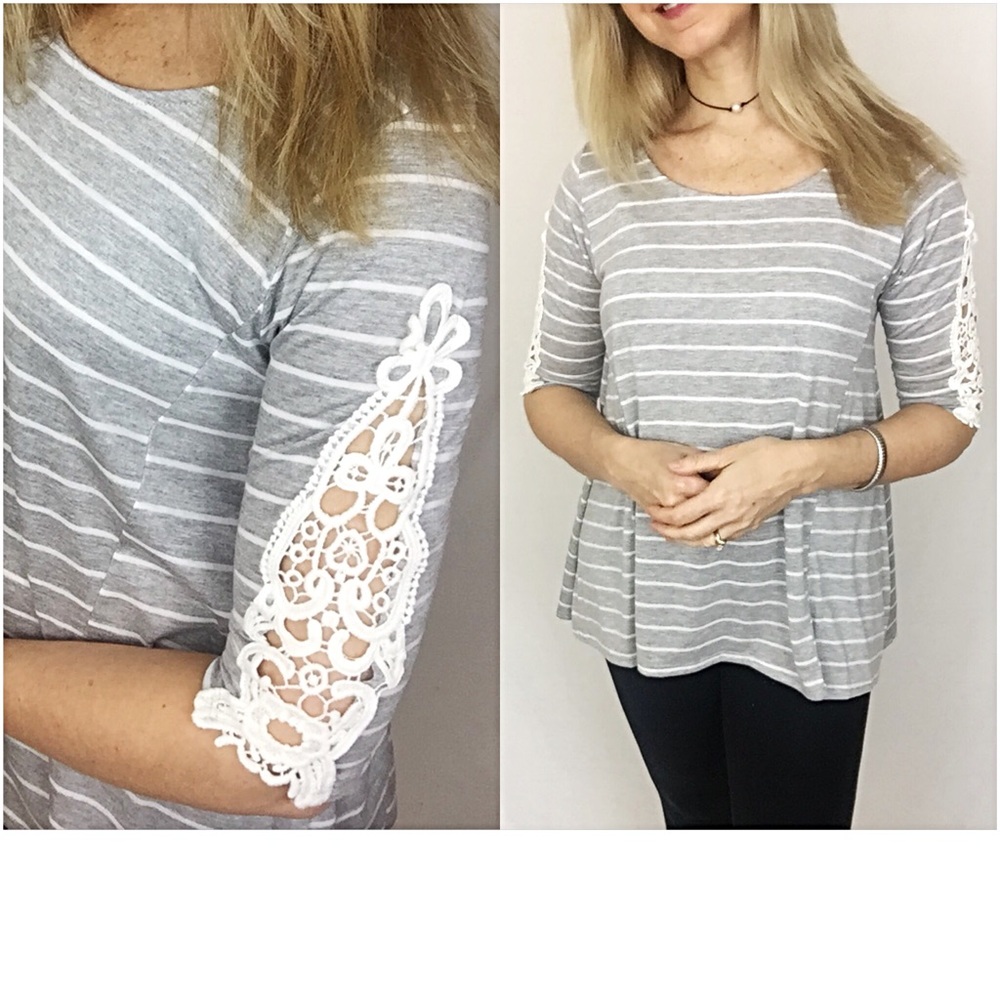 🔴PRICEDROP🔴Casual Chic Crochet Lace Top SM - Picture 3 of 4