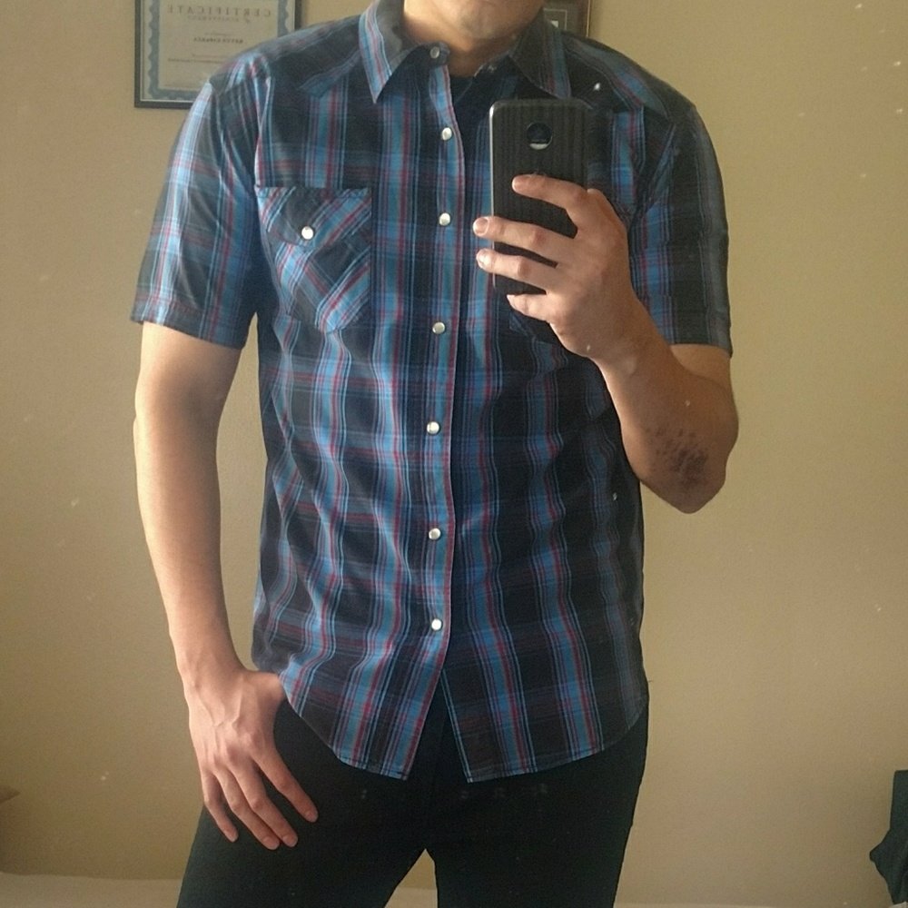 Anchor Blue Button Down Shirt