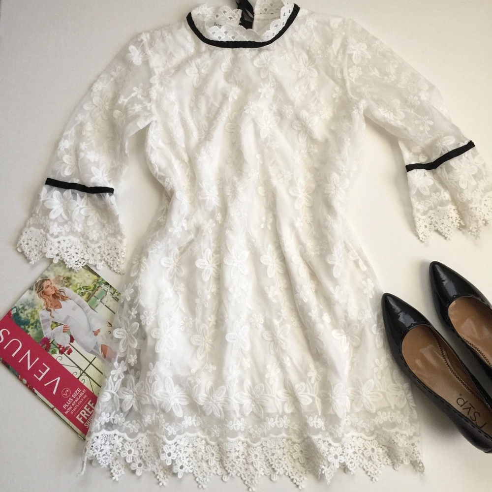 White lace dress nwot