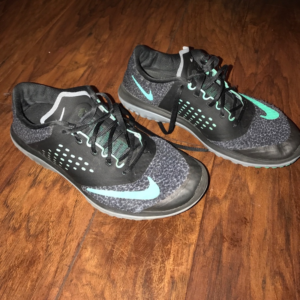 Black blue and grey nikes