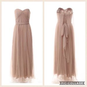 Adrianna Papell Infinity Tulle gown Doe