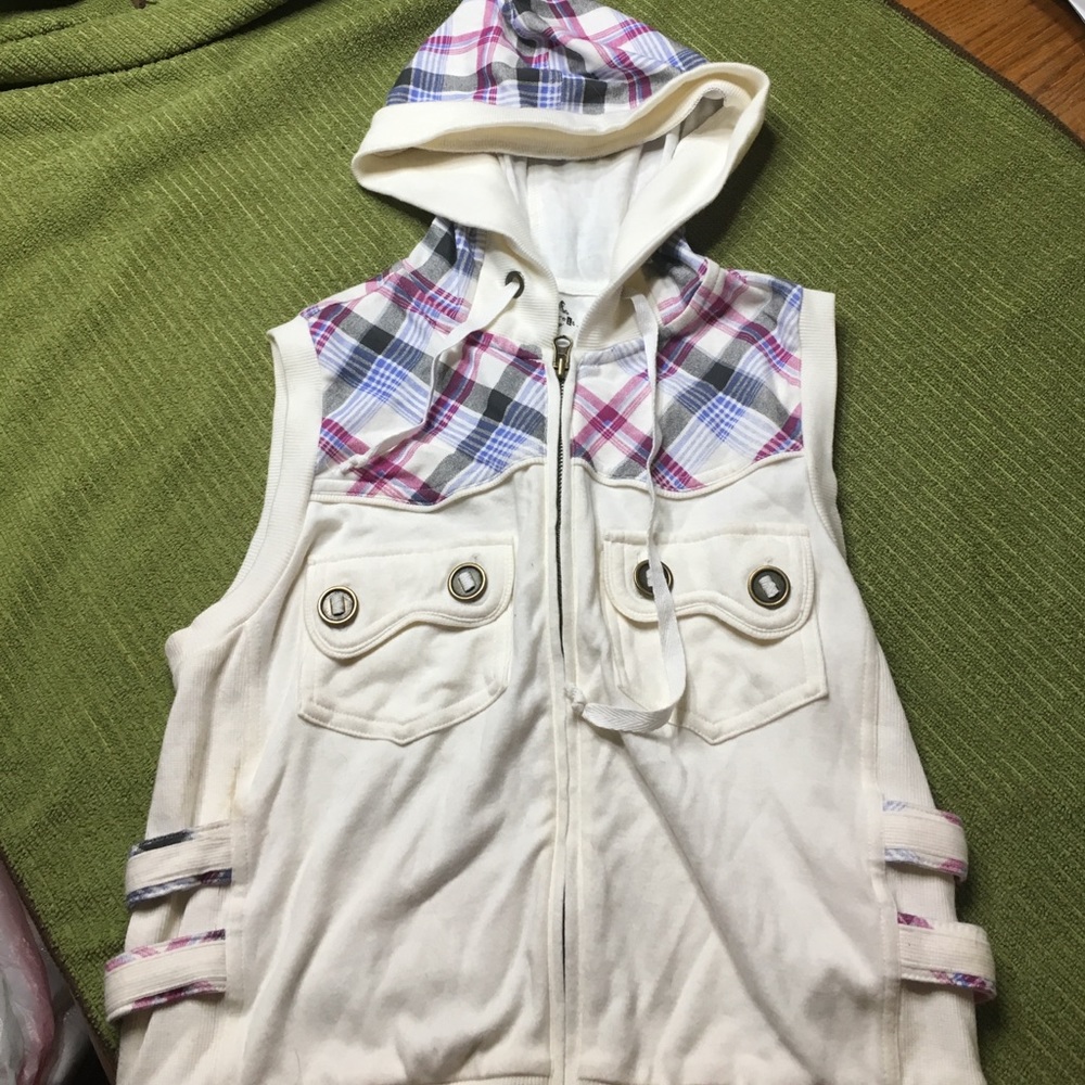 Hoodie zip up vest