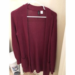 Burgundy Cardigan