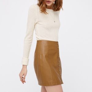 Oh Snap Vegan Leather Skirt