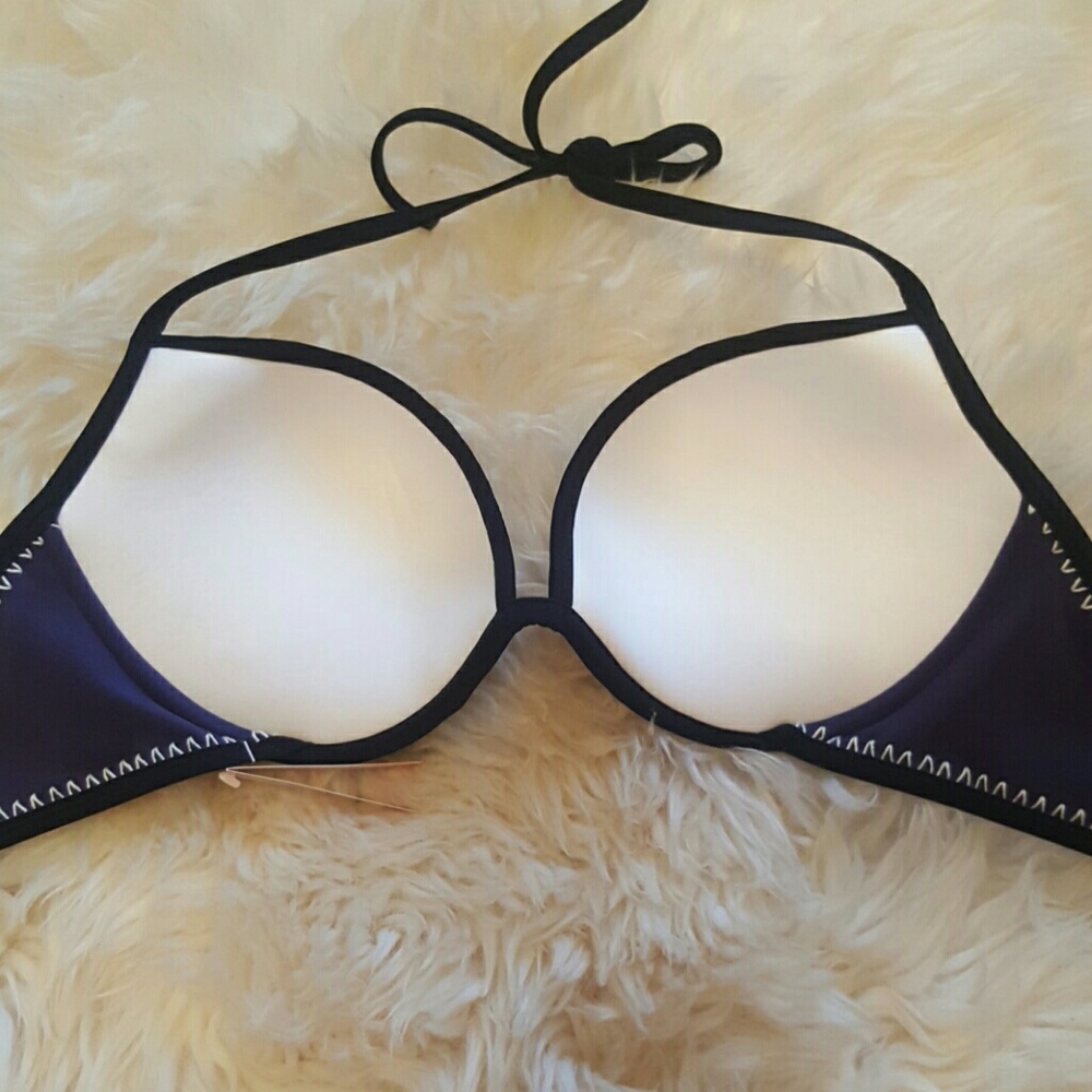 NWT Victoria's Secret Crochet Swim Halter Seafoam - Picture 4 of 5
