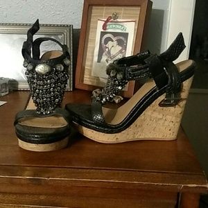 Sequin and beaded wedges