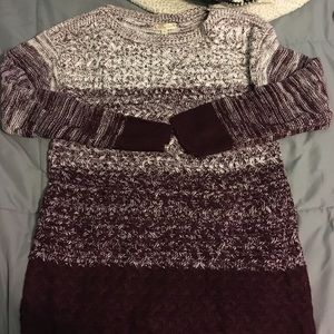 Burgundy knit sweater