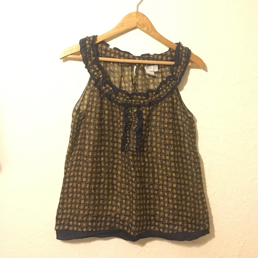 W by Worth Cotten/Linen Patterned Shirt