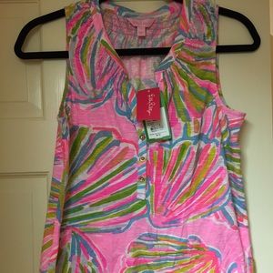NWT Lilly Pulitzer Essie Pink Pout Shellabrate - S