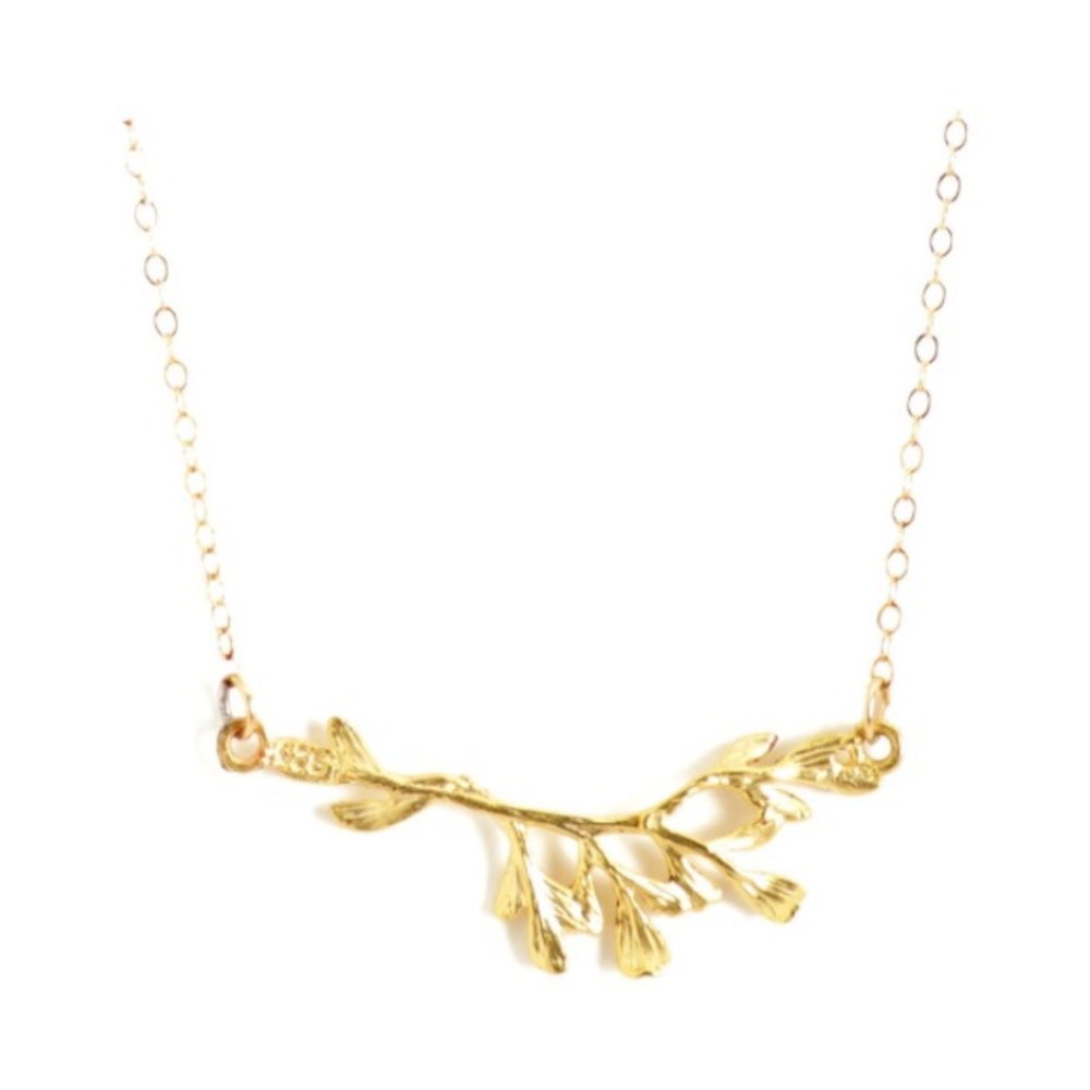 [Waffles and honey] branch necklace