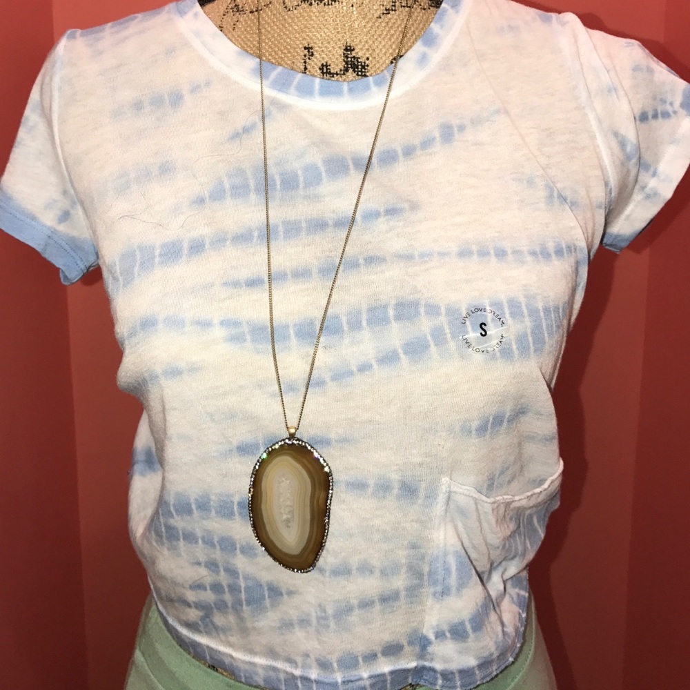 Blue & pink crop T ✨comes with both✨