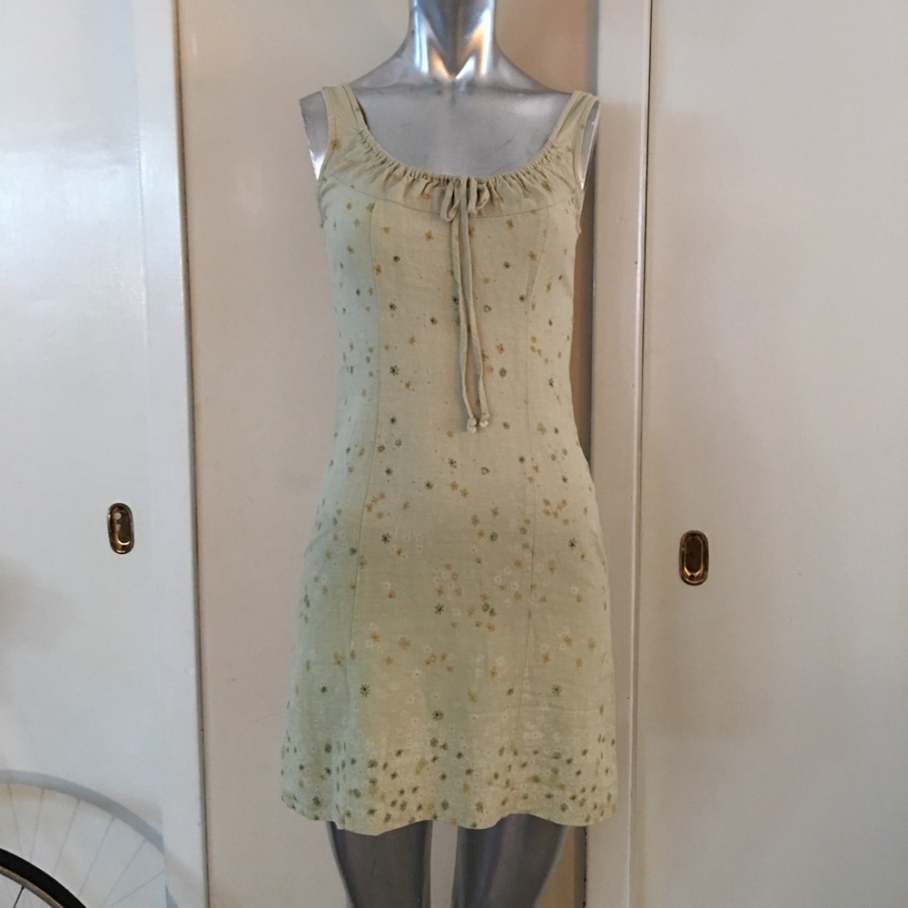 Vintage green floral sundress