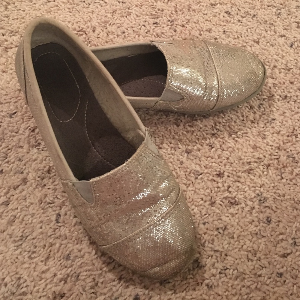 Silver sparkle loafer