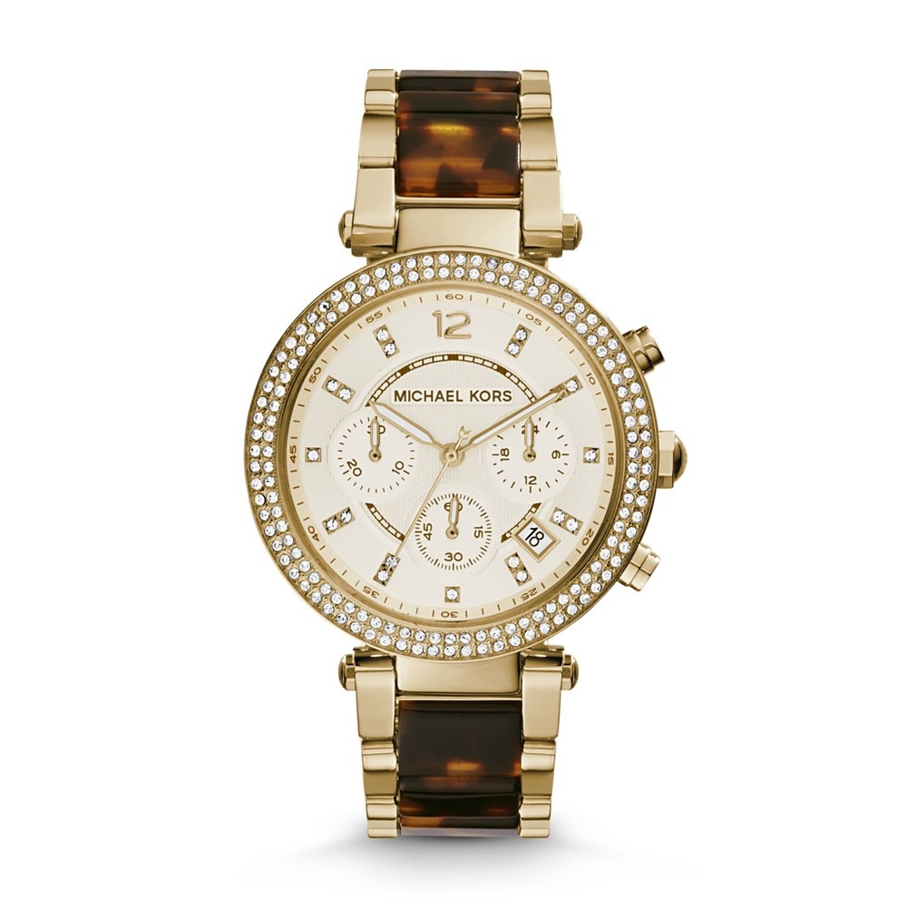 Michael Kors two tone glitz Parker watch