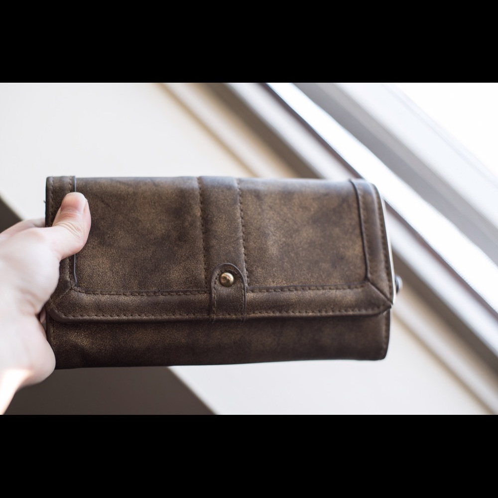 Brown/Gold Wallet or Clutch