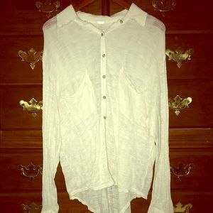 Free People Ivory Button Up - with Pockets