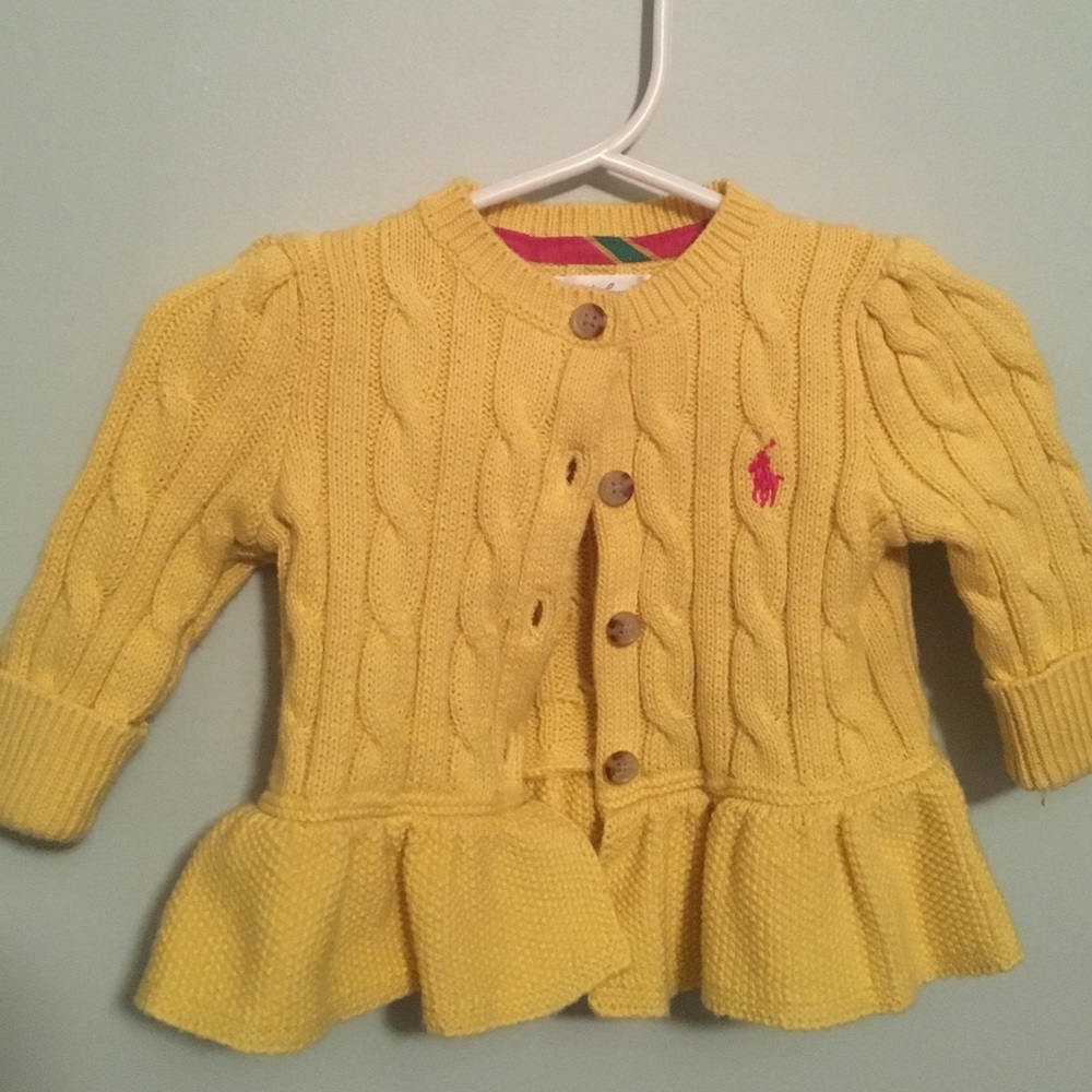 Ralph Lauren 3M Cable-knit Peplum Sweater