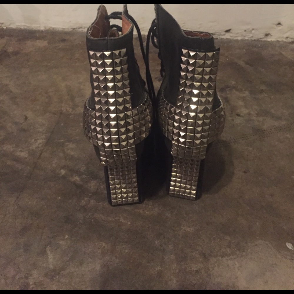 *RARE* Jeffrey Campbell bedazzled illusion Bootie