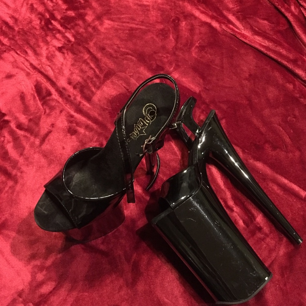 Pleaser "Beyond" 10" fetish heels black size 9
