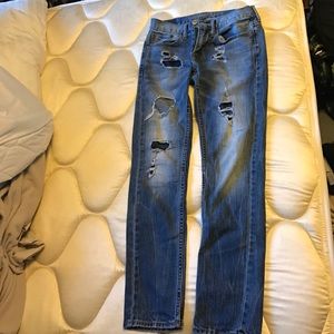 American Eagle Core Flex Skinny Jeans with Holes