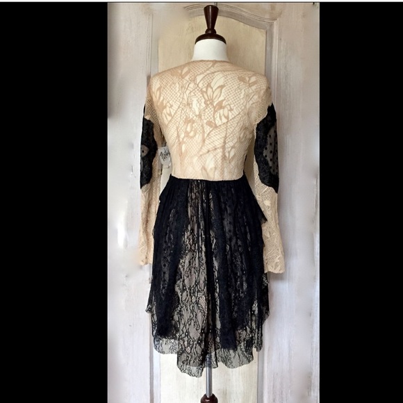 Free People Special Edition black nude Mix Lace 6 - Picture 5 of 5