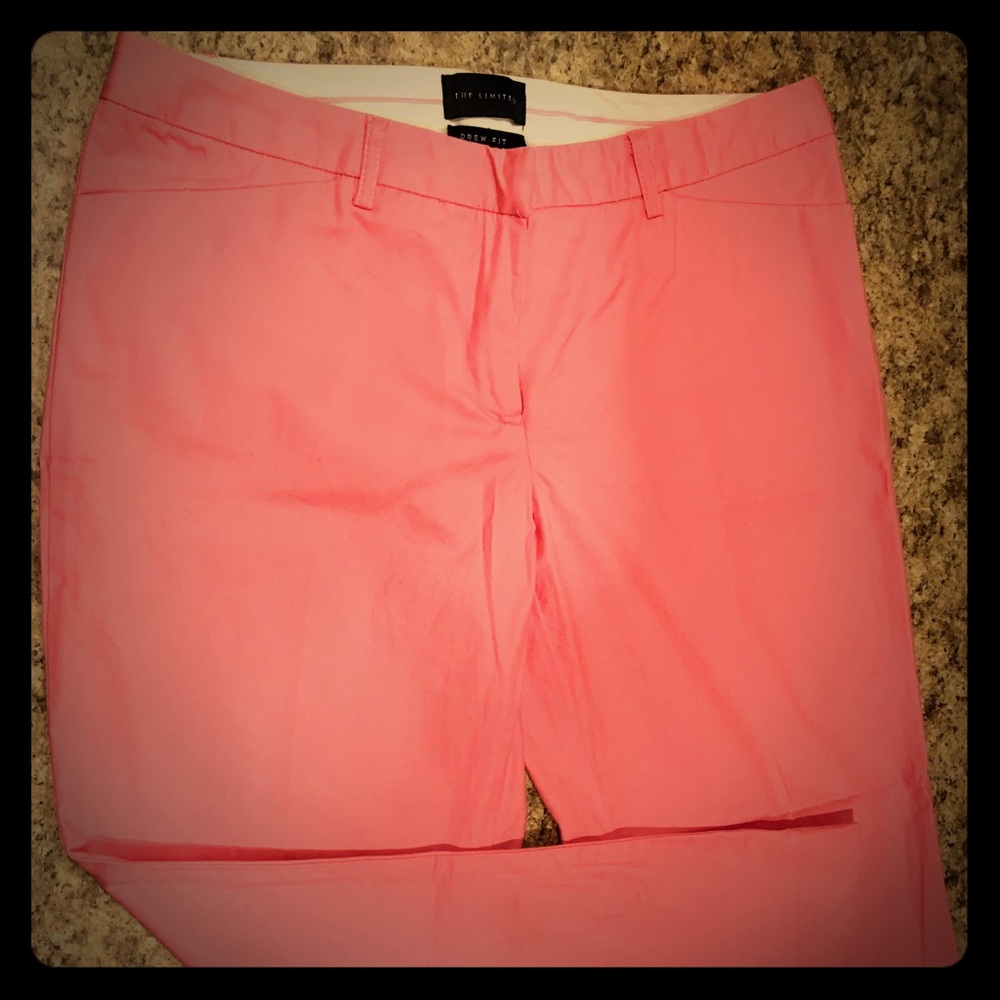 Limited Drew Fit pink cropped trouser.