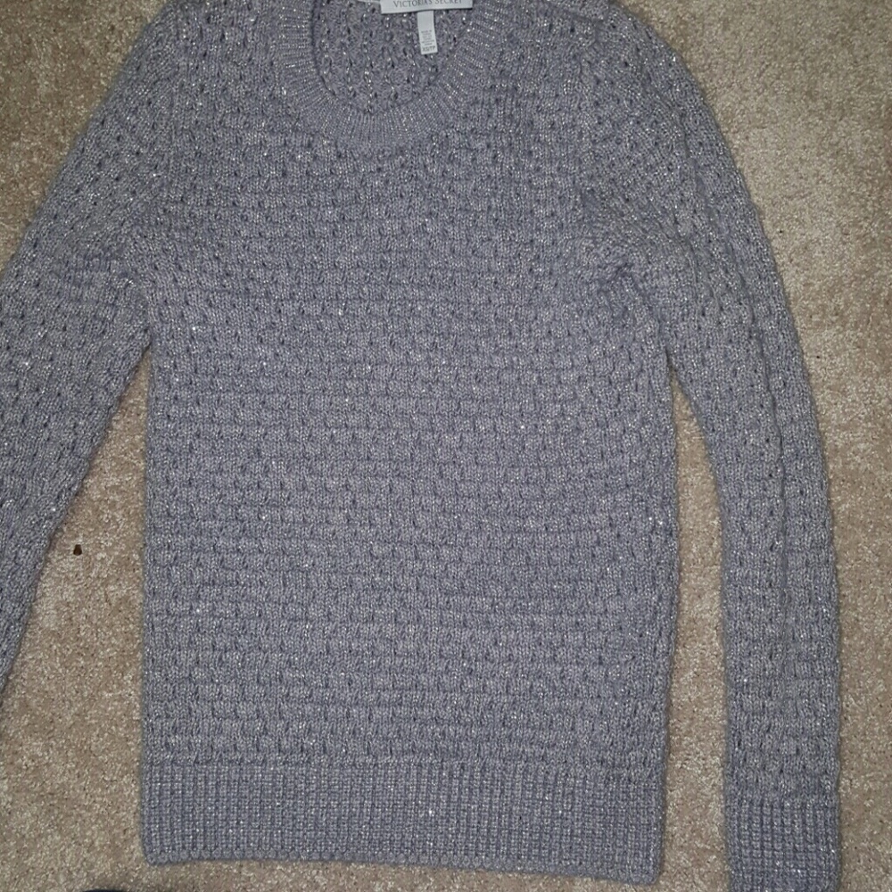 Victoria's Secret gray/silver (shiney!) sweater